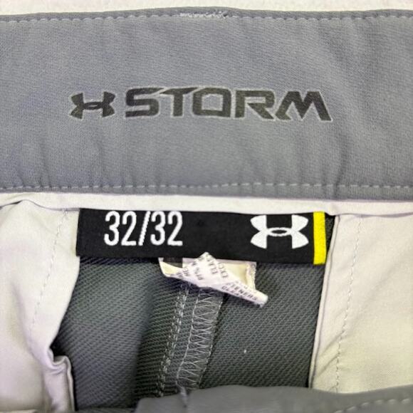 Under Armour Storm Flat Front Chino Pants Rain Golf Mens Size 32 x 32 Gray - Picture 7 of 12